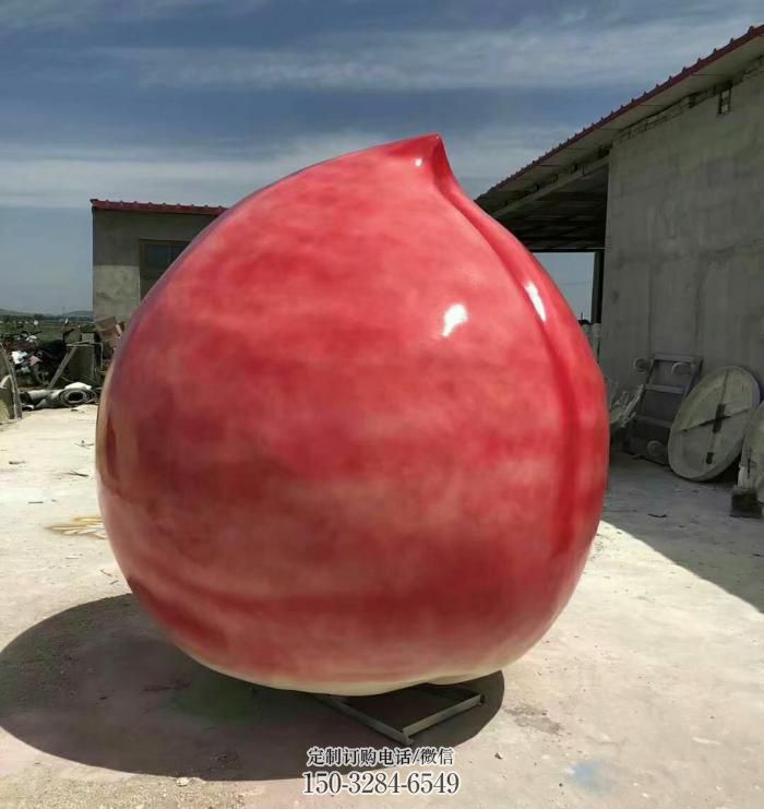 马尾公园寿桃雕塑 酒店门口雕塑 彩绘摆件 马尾公园寿桃雕塑 酒店门口雕塑 彩绘摆件