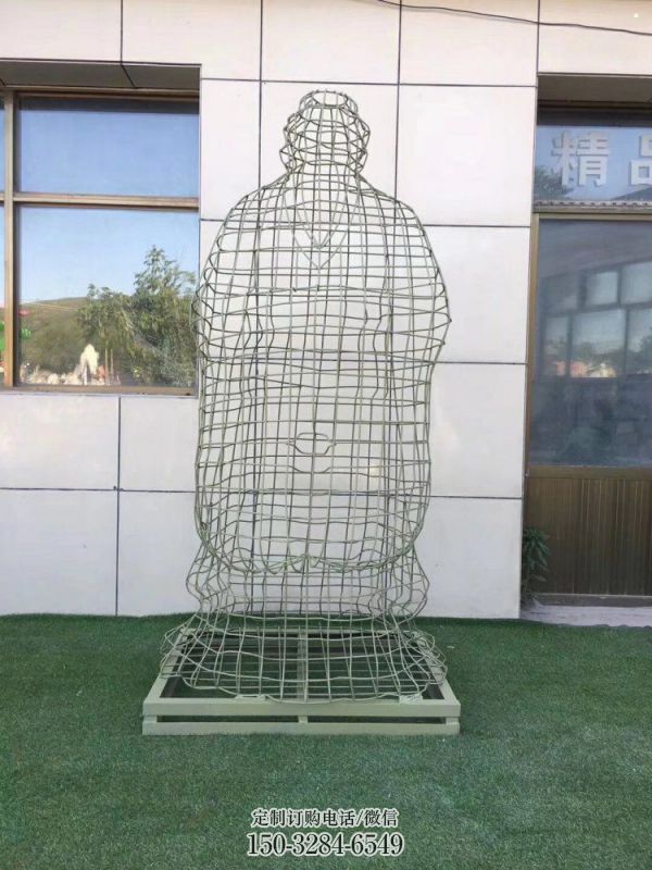 福州镂空孔子雕塑订做，景区雕塑，铁艺古代人物雕塑定价