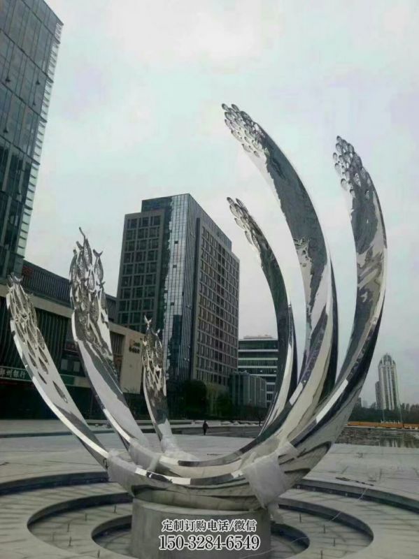 仓山地面喷泉雕塑小品，圆环结构概念，旱地水景喷泉体系